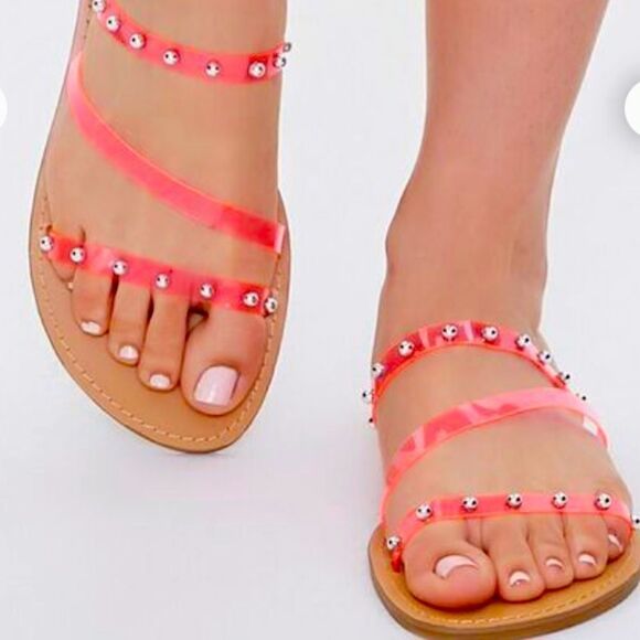 Shoes - Pink Transparent Sandals  